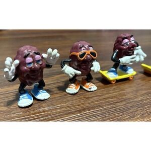 Vintage 1980s California Raisins Figures, Lot of 6